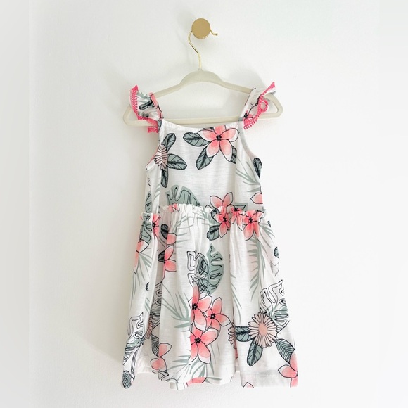 JESSICA SIMPSON Toddler Girls 2T Pink and White Floral Kids Dress - Like New - Picture 5 of 7